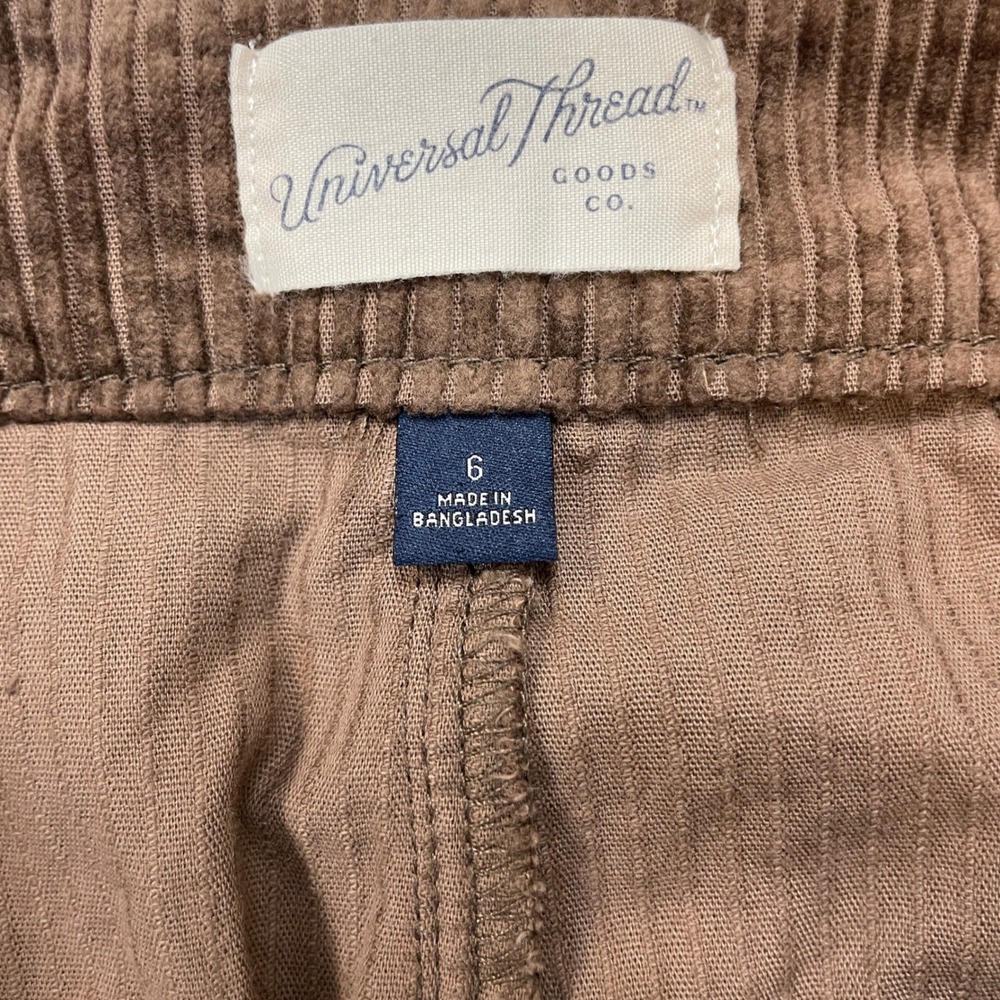 Universal Thread Women's Brown Corduroy High Rise Palazzo Pants Size 6 - Picture 5 of 6